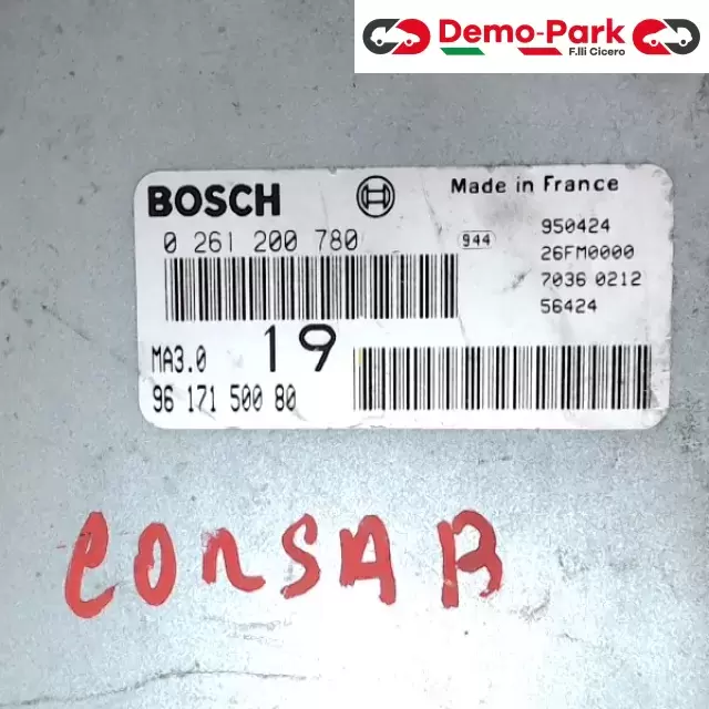 CENTRALINA MOTORE Opel CORSA B BOSH 0 261 200 780  MA3.0  96 171 500 80 0