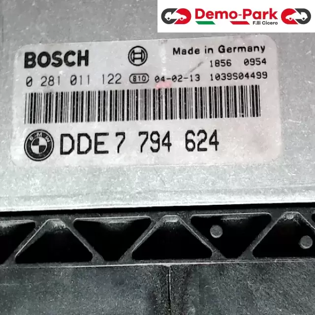CENTRALINA MOTORE Bmw 320 D E46 - 150CV BOSCH 0 281 011 122    DDE7 794 624  1