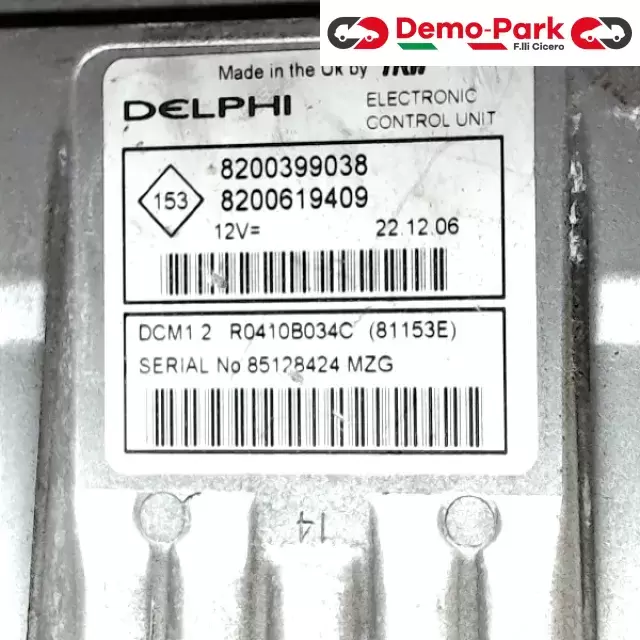 CENTRALINA MOTORE Nissan MICRA - 1.5 DCI DELPHI DCM1.2  R0410B034C 1