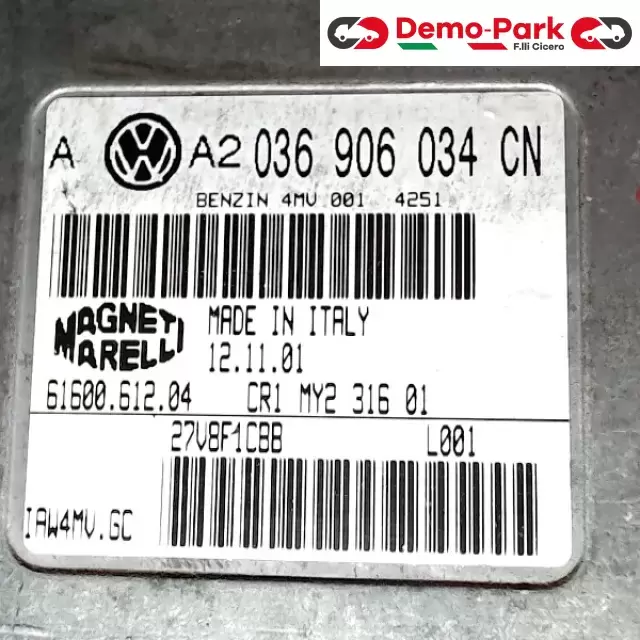 CENTRALINA MOTORE Volkswagen BORA - 1.6 IAW4MV.GC  A2 036 906 034 1