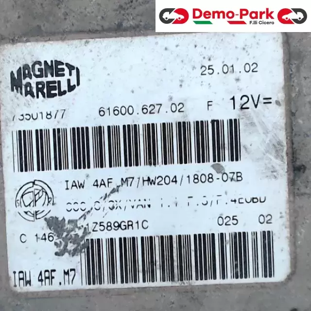 CENTRALINA MOTORE Fiat 600 - 1.1 IAW 4AF.M7/HW204/1808-07B 1