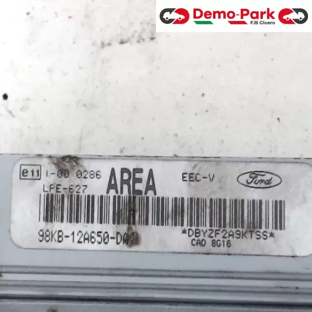 CENTRALINA MOTORE Ford KA - 1.3 98KB-12A650-DA       CAD 8G16 1