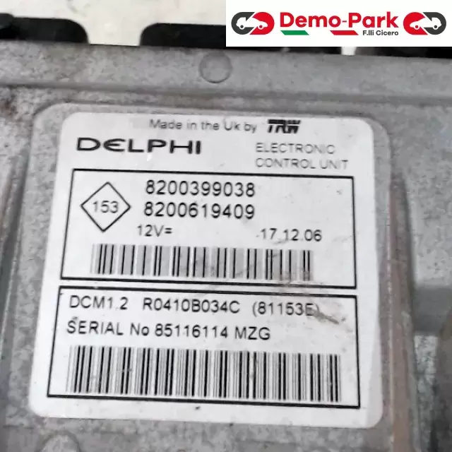 CENTRALINA MOTORE Nissan MICRA K12 - 1.5 DCI DELPHI DCM1.2  R0410B034C   81153E 1