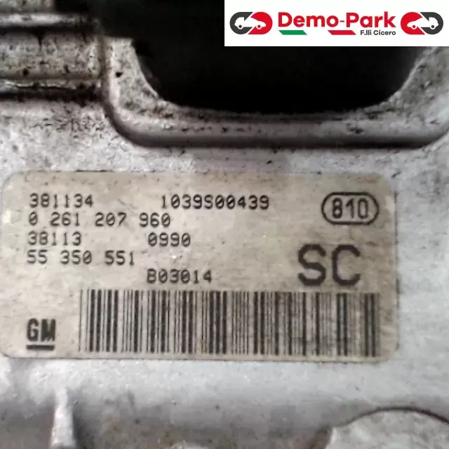 CENTRALINA MOTORE Opel CORSA C 55 350 551 1