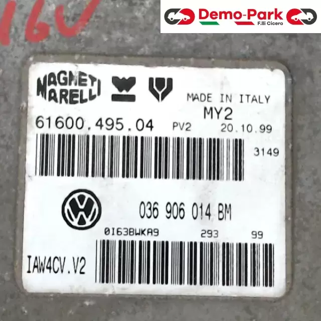 CENTRALINA MOTORE Volkswagen POLO - 1.4 IAW4CV.V2    61600.495.04 1