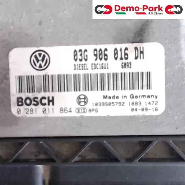 CENTRALINA MOTORE Seat ALTEA 1.9 TDI BOSCH 0 281 011 864  03G 906 016 DH 1