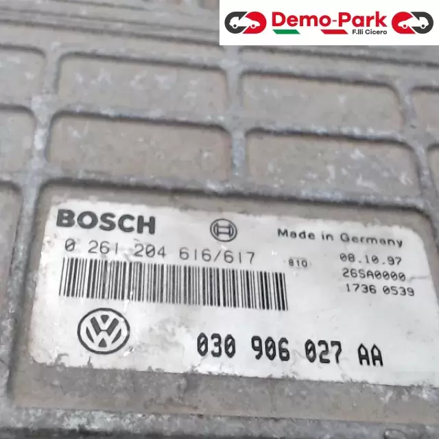 CENTRALINA MOTORE Volkswagen POLO - 1.4 BOSCH 0 261 204 616/617    030 906 027 AA 1