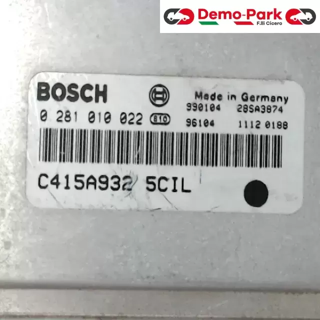 CENTRALINA MOTORE Alfa Romeo 156 - 2.4 JTD BOSCH 0 281 010 022  C415A932 5CIL 1