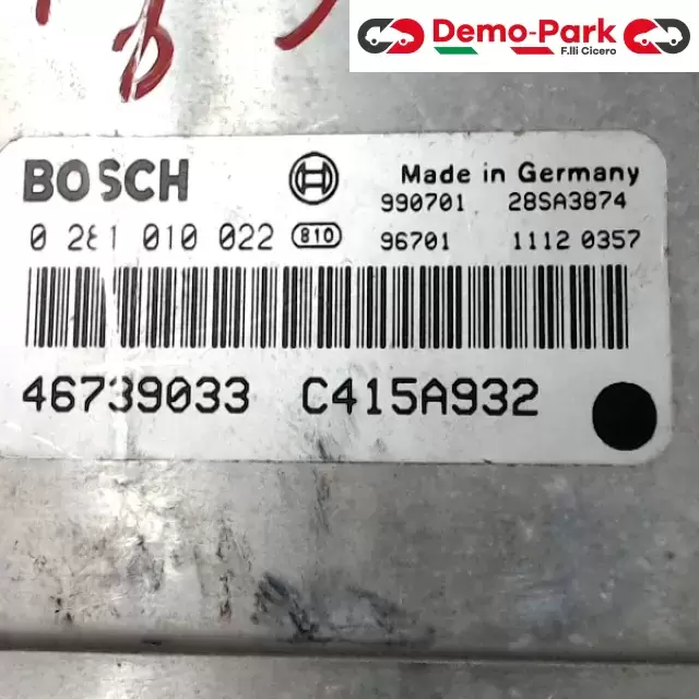 CENTRALINA MOTORE Alfa Romeo 156 - 2.4 JTD BOSCH 0 281 010 022  C415A932 1