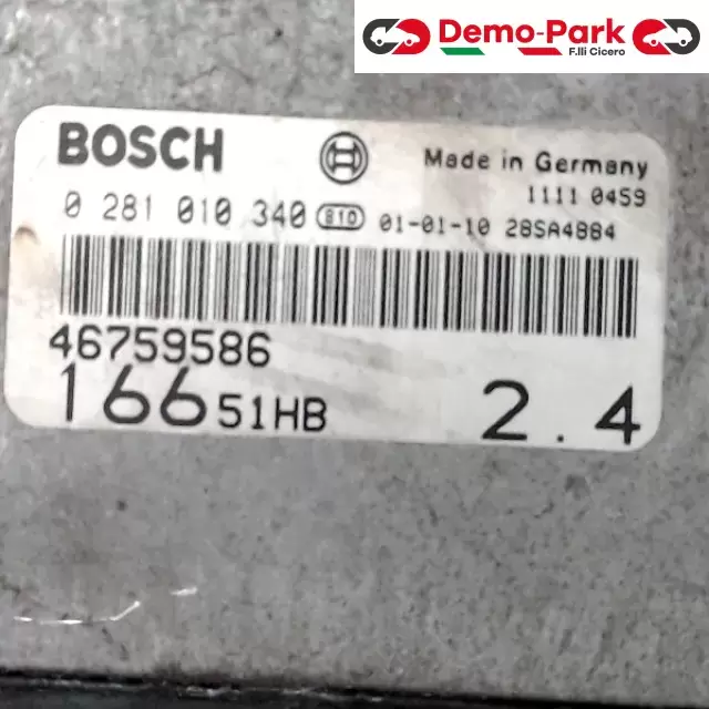 CENTRALINA MOTORE Alfa Romeo 166 - 2.4 JTD BOSCH 0 281 010 340  46759586 1