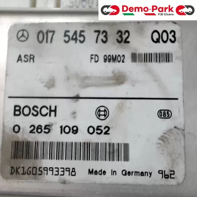 CENTRALINA ASR Mercedes-benz Classe C BOSCH 0 265 109 052   017 545 73 32 Q03 1