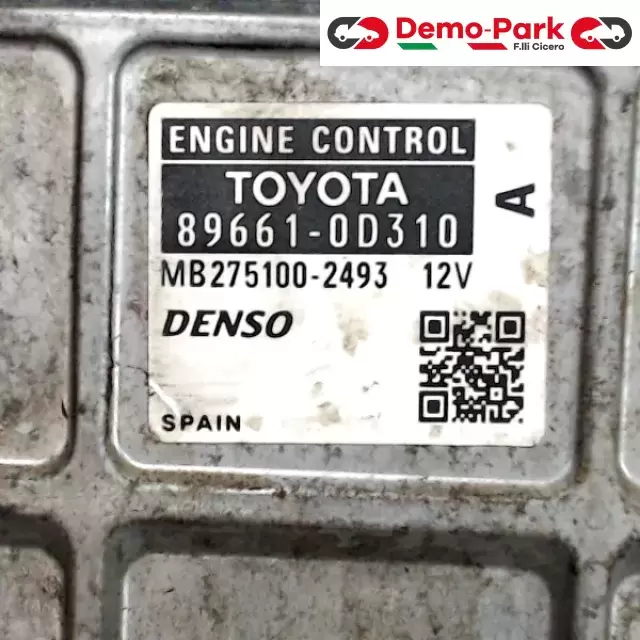 CENTRALINA MOTORE Toyota YARIS - 1.3 DENSO MB275100-2493    TOYOTA 89661-0D310 1