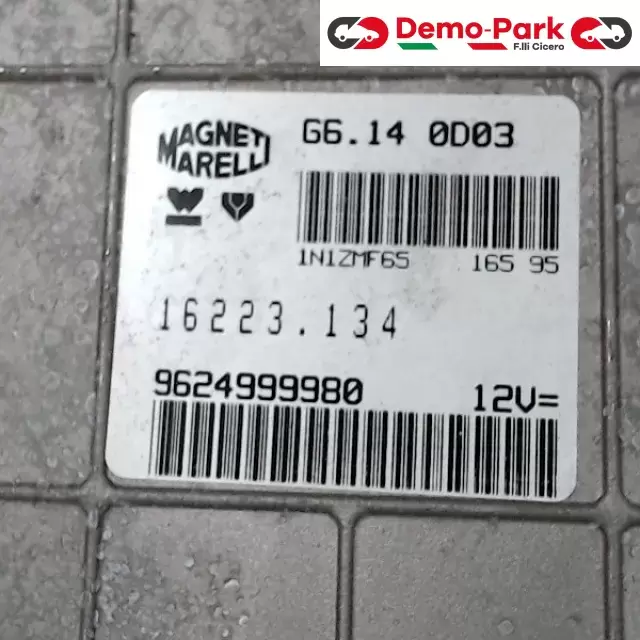 CENTRALINA MOTORE Peugeot 306 - 1.4 MAGNETI MARELLI G6.14 0D03     16223.134 1