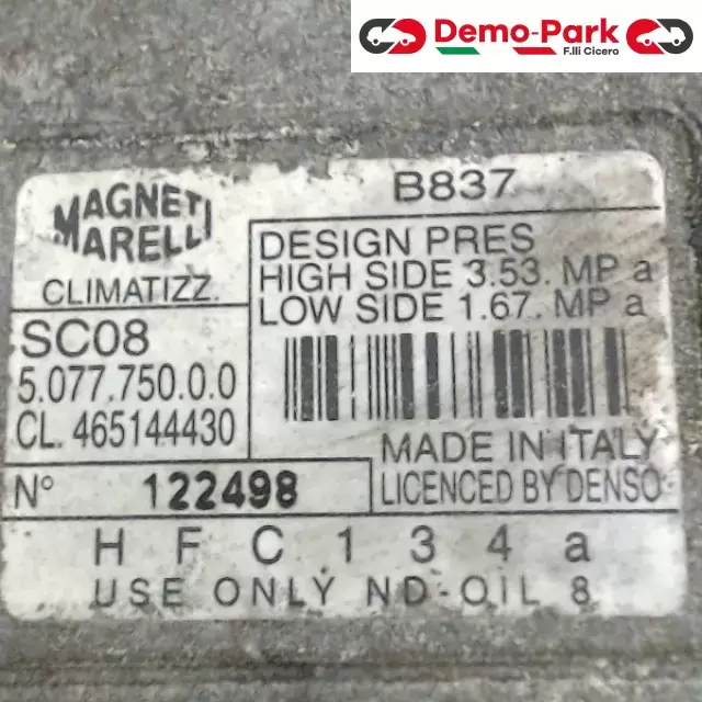 COMPRESSORE ARIA CONDIZIONATA Fiat PUNTO 188 -  1.2  0