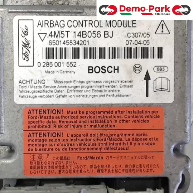 CENTRALINA AIRBAG Ford FOCUS II 1.6 TDCI 4M5T14B056BJ 2