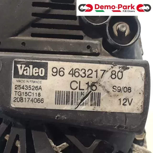 ALTERNATORE PEUGEOT 308 1.6 HDI  Peugeot 308 - 1.6 HDI 9646321780 2