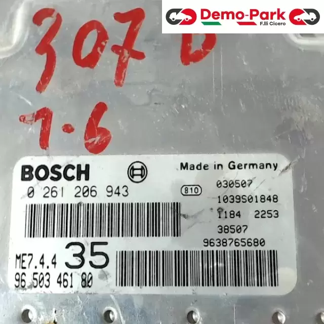 CENTRALINA MOTORE PEUGEOT 307 Peugeot 307 - 1.6 9650346180 1