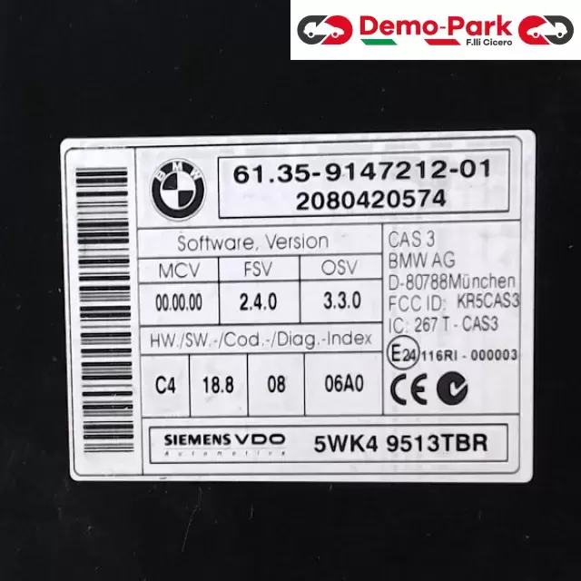 MODULO CONTROLLO BMW SERIE 1 E87 Bmw SERIE 1 E87 61.35-9147212-01 2