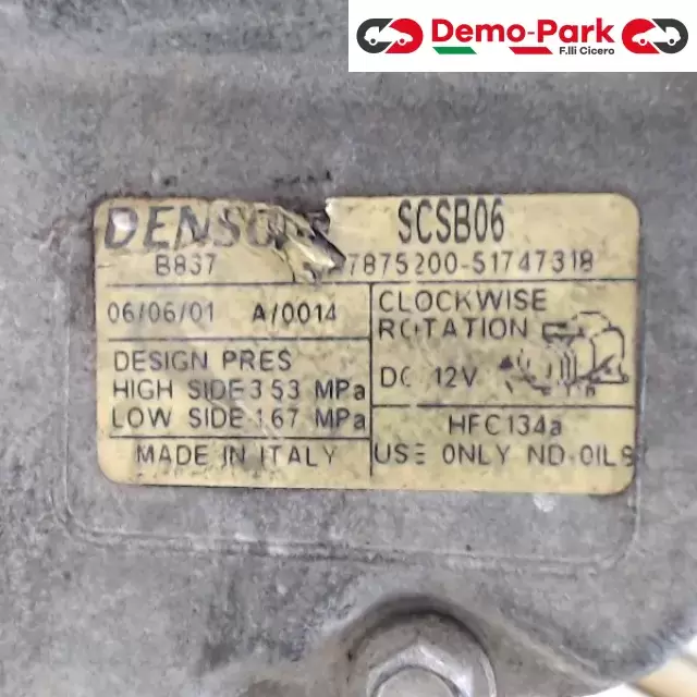 COMPRESSORE A/C FIAT PANDA  Fiat PANDA - 1.2 SCSB06 3