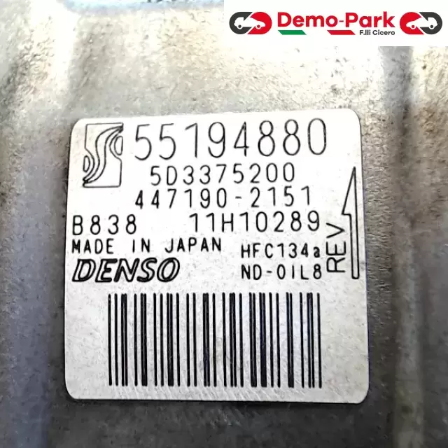 COMPRESSORE A/C GRANDE PUNTO 1.2B Fiat GRANDE PUNTO  1.2 B 55194880  2